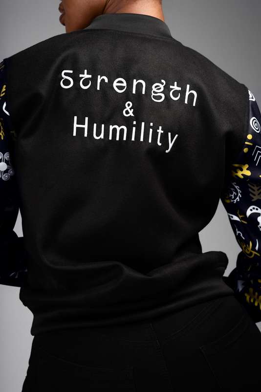 Ladies - Adinkra Varsity Jacket (OLG)