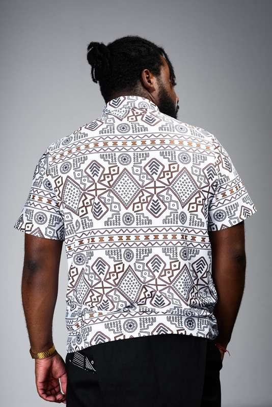 Mens - Mudcloth Golf Shirt (WHT)