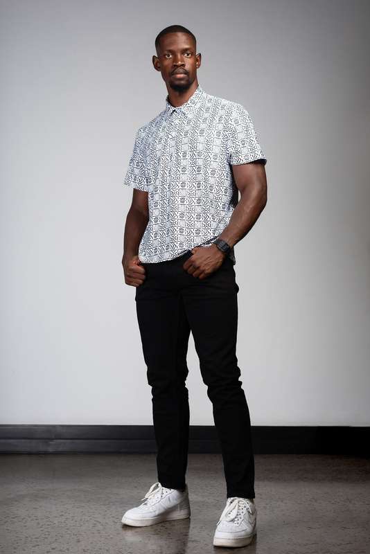 Mens - Bogolan Golf Shirt (WHT)