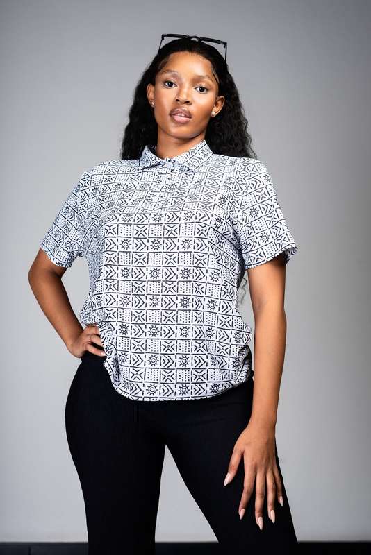 Ladies - Bogolan Golf Shirt (WHT)