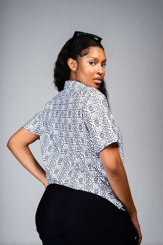 Ladies - Bogolan Golf Shirt (WHT)