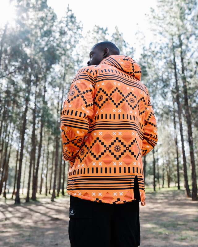 Mamello Orange Winter Parka Jacket