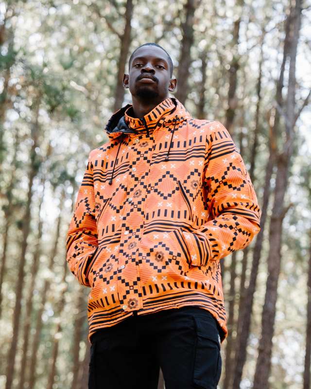 Mamello Orange Winter Parka Jacket