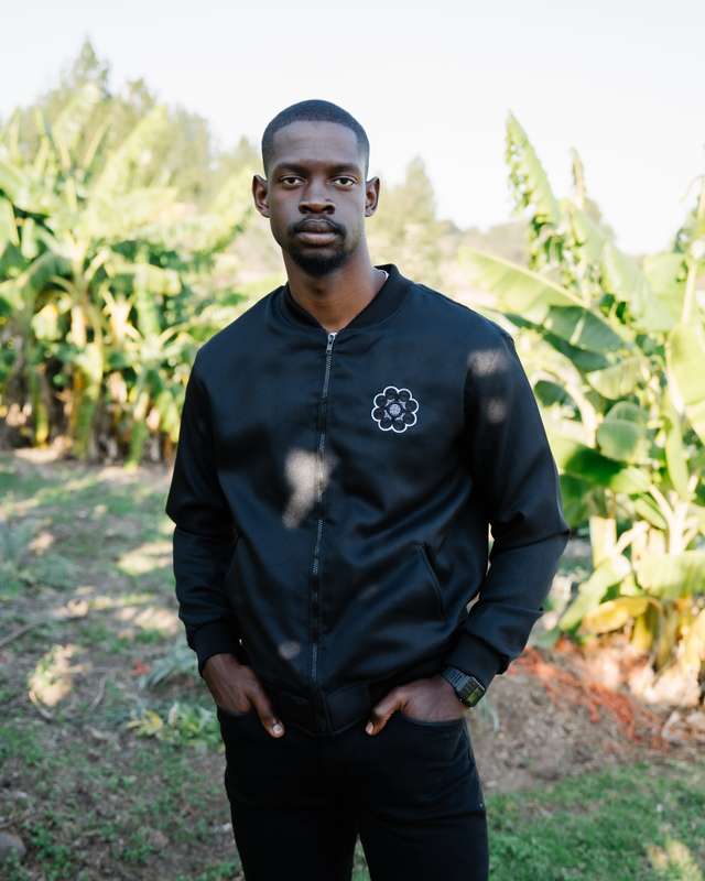 Men's Basic Winter Bomber Jacket - Black