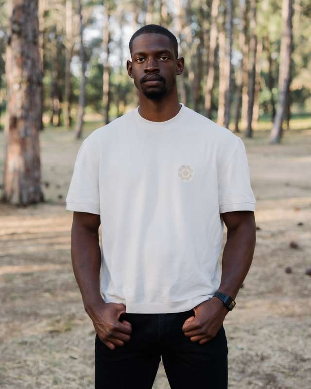 Men's Cream Oversized Lush Tee