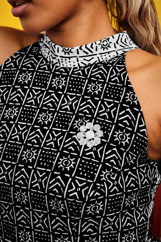 Ladies - Bogolan Halterneck Maxi-Dress
