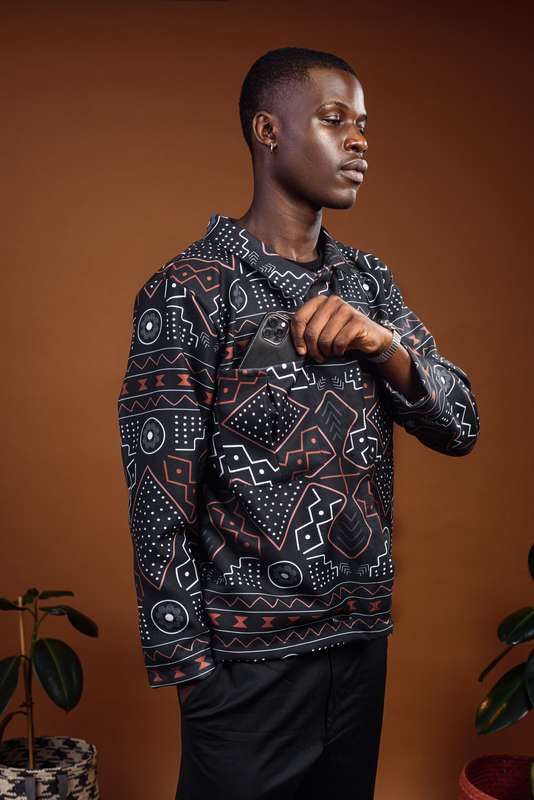 Men's MudCloth Worker Jacket