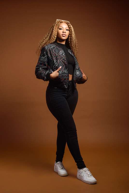 Ladies-Mudcloth Summer Bomber Jacket