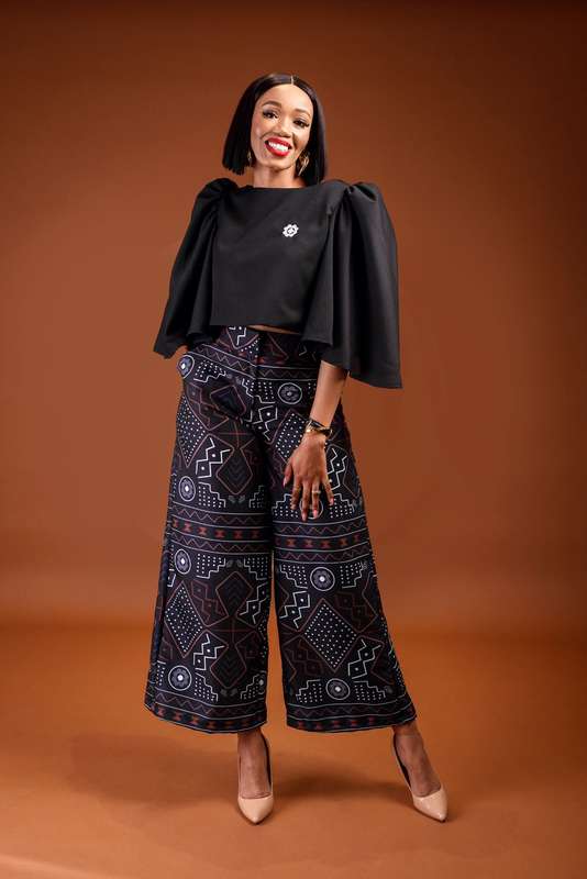 Ladies-Mudcloth Palazzo Pants