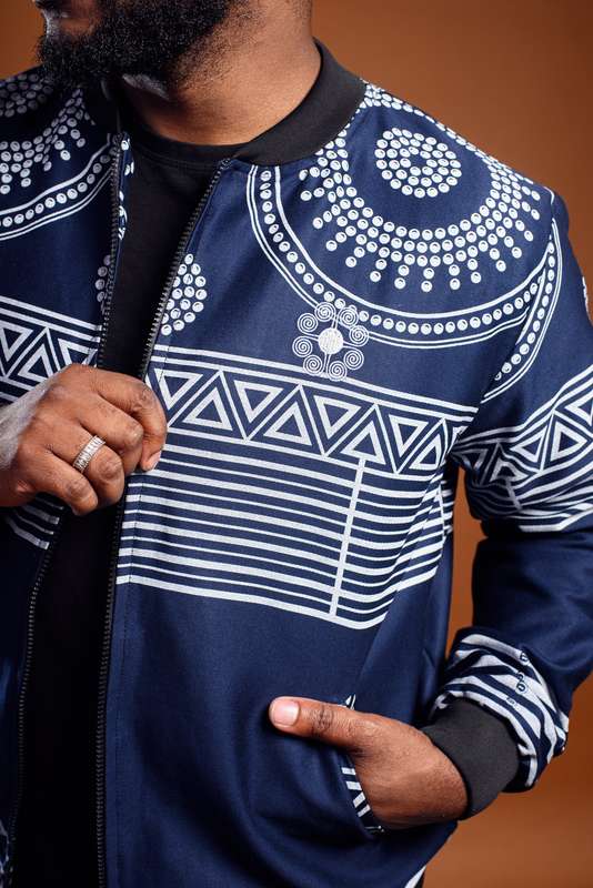 Men's KwaNtu Summer Bomber Jacket - Navy