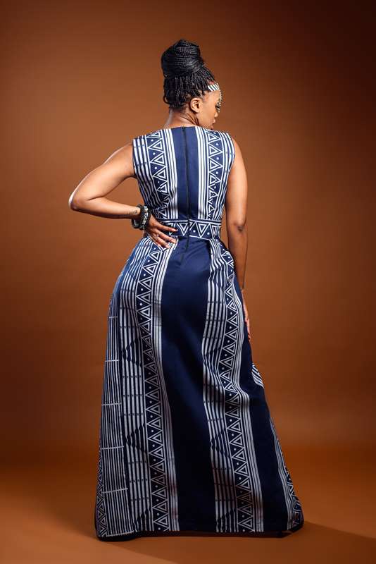 Ladies - KwaNtu Sleeveless Maxi Dress (NV01)