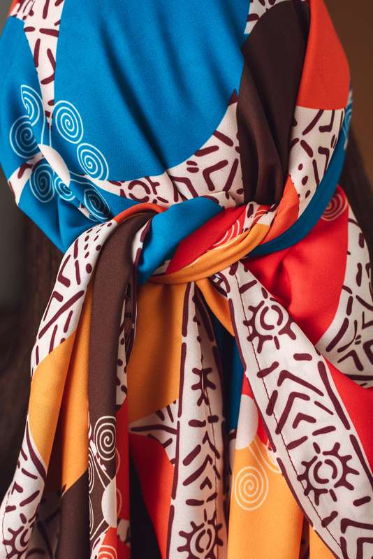 Bogolan Chiffon Scarf - Multicoloured