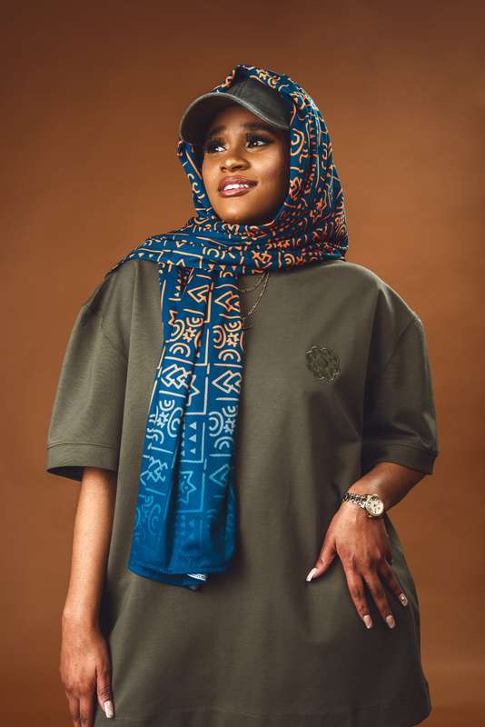 Amhara Georgette Scarf - Blue