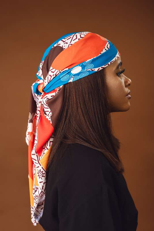 Bogolan Chiffon Scarf - Multicoloured