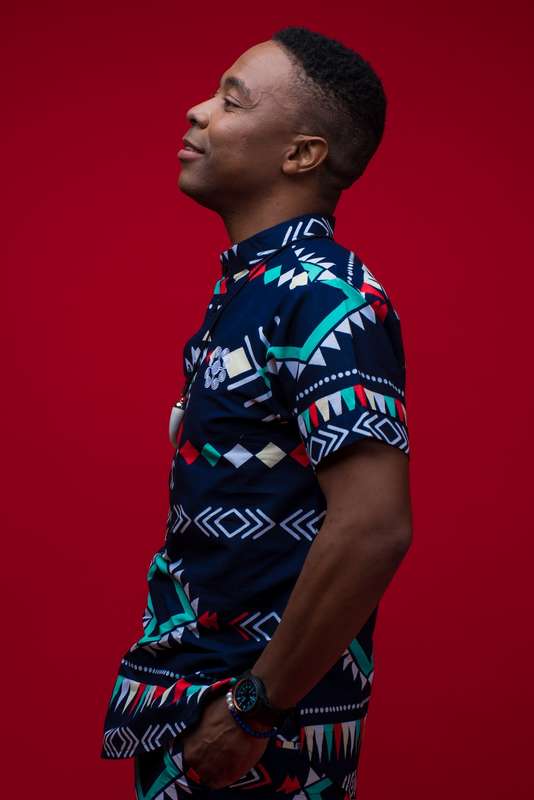 Mens - Zandile Chinese collar shirt