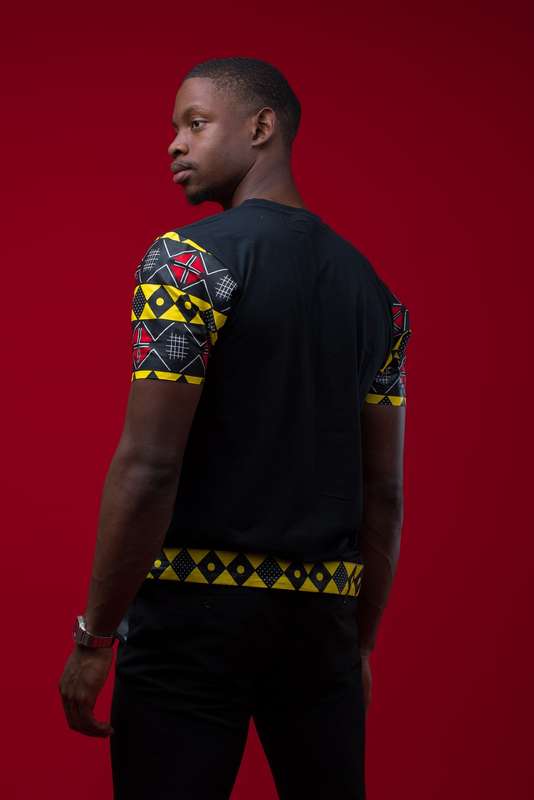 Men's Khanga Cotton Tee - Black