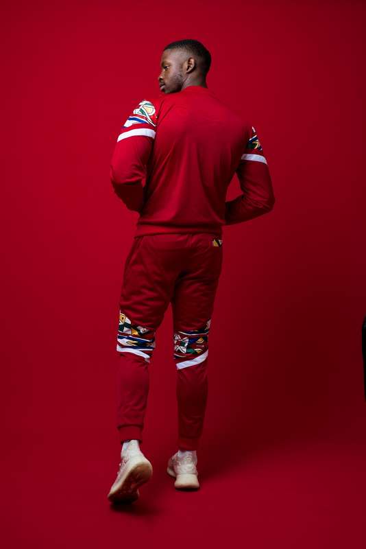 Mens -  Mehluli Red Tracksuit Set