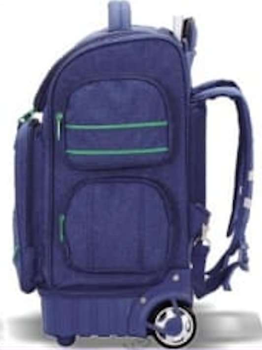 Boomerang X-Large 3 Division Trolley Backpack | Black/Pink