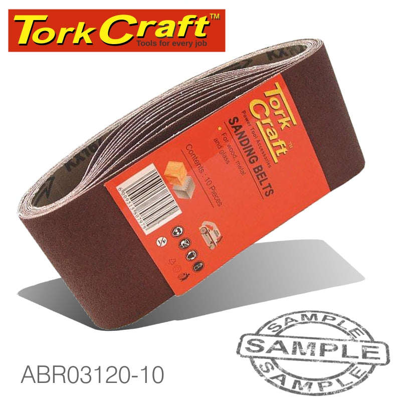 SANDING BELT 60 X 400MM 120GRIT 10/PACK (FOR TRITON PALM SANDER)
