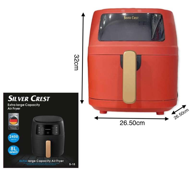 8 Liter Digital Air Fryer  Silver Crest - Red