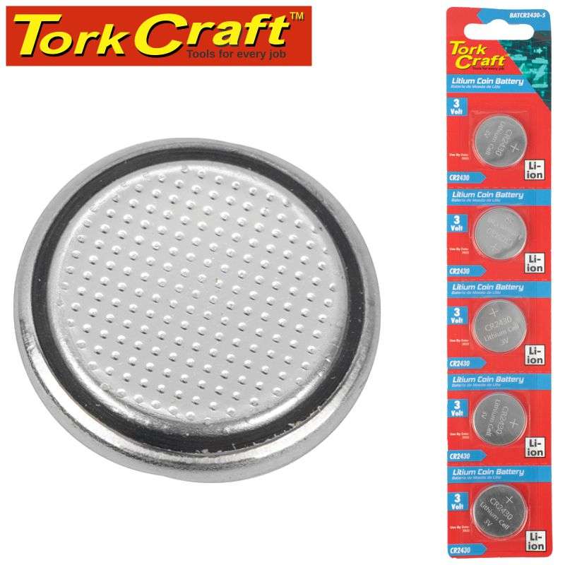 CR2430 3V LITHIUM COIN BATTERY X5 PACK (MOQ 20)