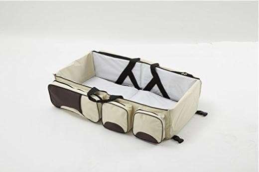 MULTI-FUNCTIONAL BABY DIAPER BAG-TRAVEL BED (Grey Only)+Stacking Ring