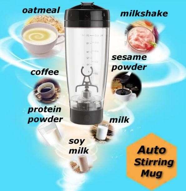 600ml portable vortex mixer blender tumbler protein shaker
