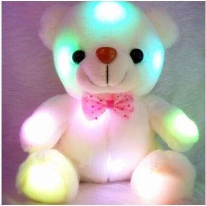 GLOW IN THE DARK WHITE PLUSH TEDDY