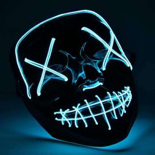 Purge Mask The Movie LED Light (Halloween) - blue