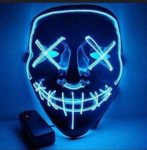 Purge Mask The Movie LED Light (Halloween) - blue
