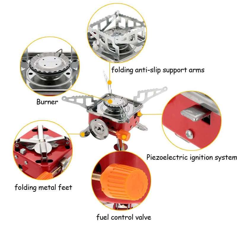 Camping Use Gas-Powered Portable Card Type Stove