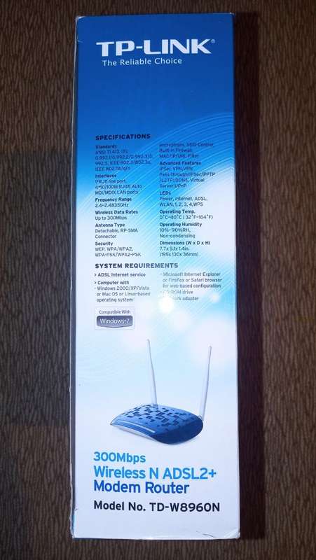 TP-Link 300Mbps Wireless N ADSL2+ Modem Router