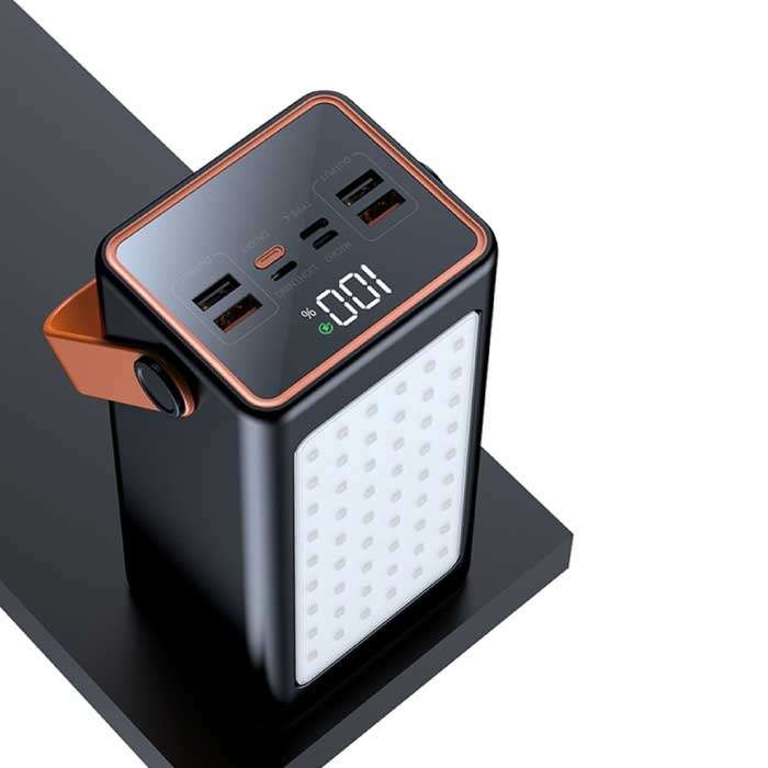 Portable Power Bank 100000mAh 5 Ports External Battery Charger with Lights