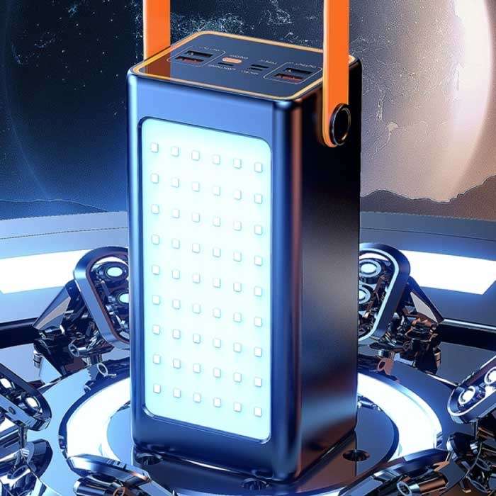 Portable Power Bank 100000mAh 5 Ports External Battery Charger with Lights