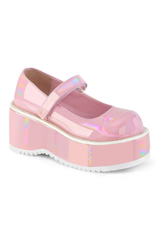 Baby Pink Holo Platform Maryjane