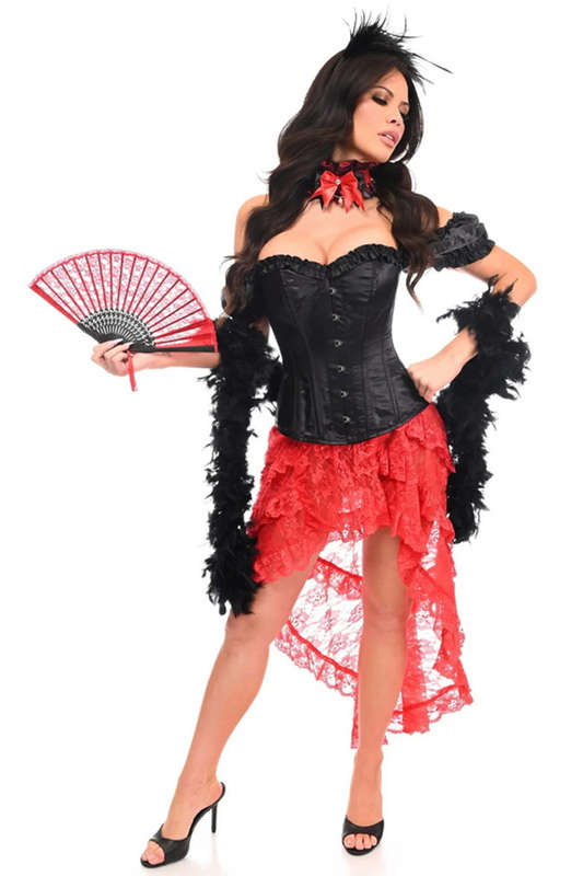Plus Size Lavish Saloon Girl Corset Halloween Costume