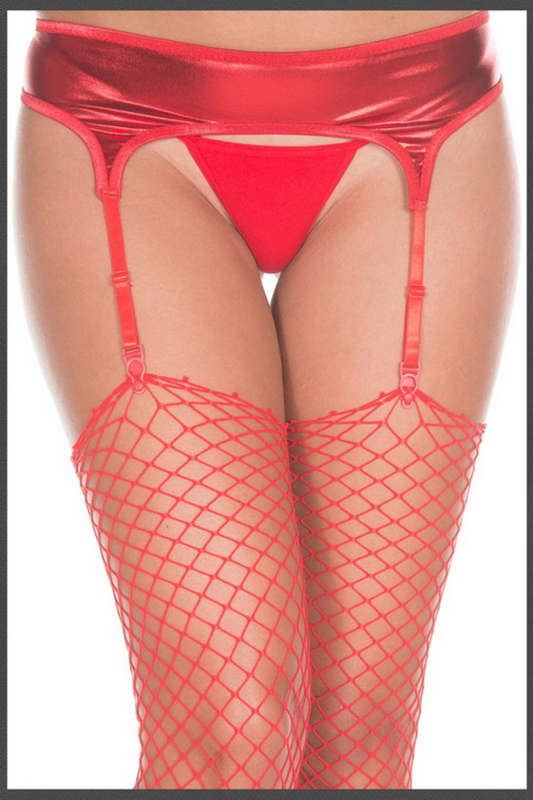 Red Wet Look Garterbelt
