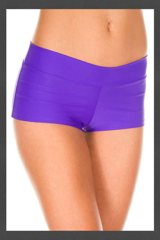 Purple Stretch Booty Shorts