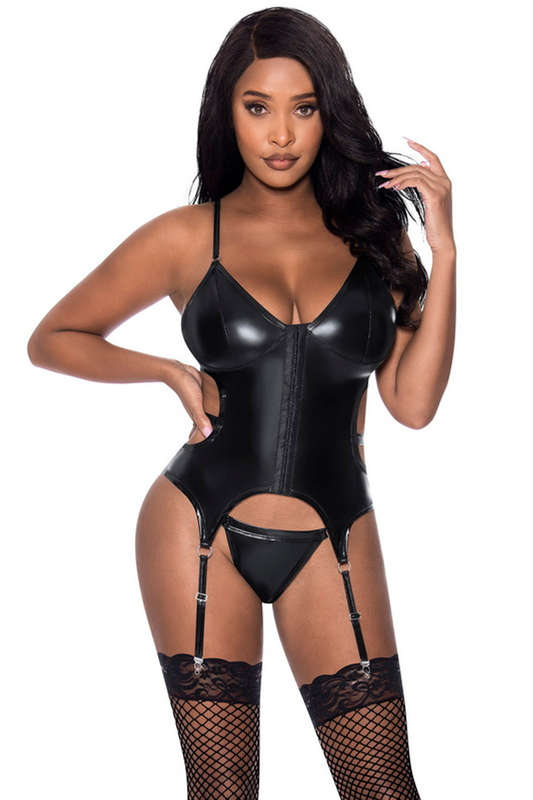 Black Hard Candy Merry Widow Bustier & Panty