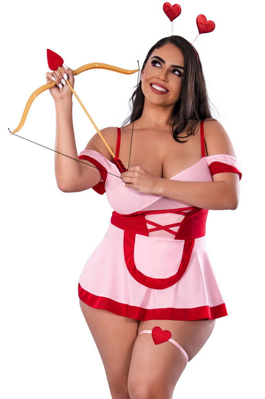 Plus Size Pink Cupid Cutie Bedroom Costume
