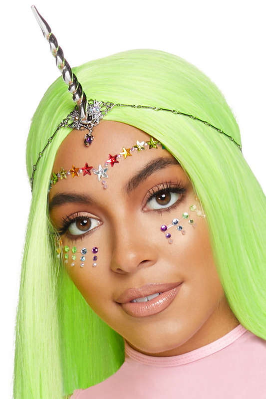 Silver Unicorn Head Piece