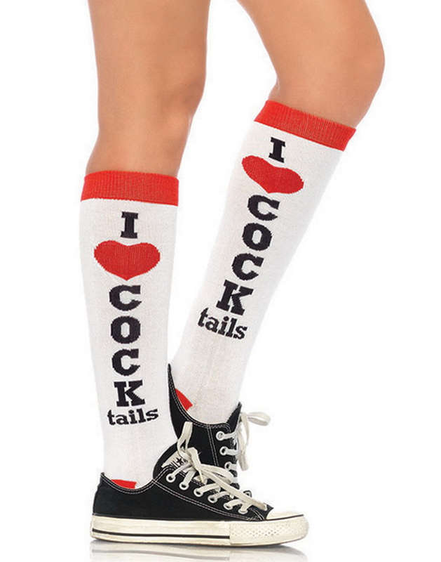 I Love Cocktails Knee High Socks