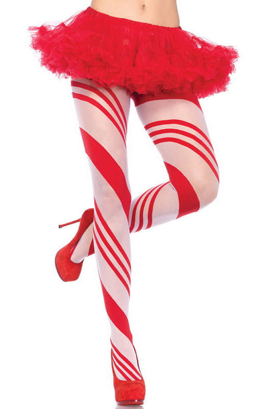Sheer Candy Striped Tights