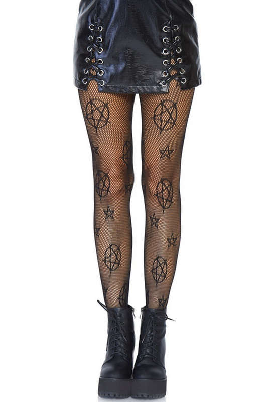 Black Occult Net Tights
