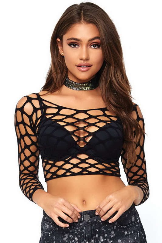 Pothole Net Crop Top