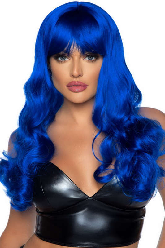 Blue Misfit Long Wavy Bang Wig