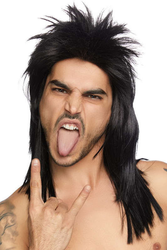 Black Unisex Rockstar Wig