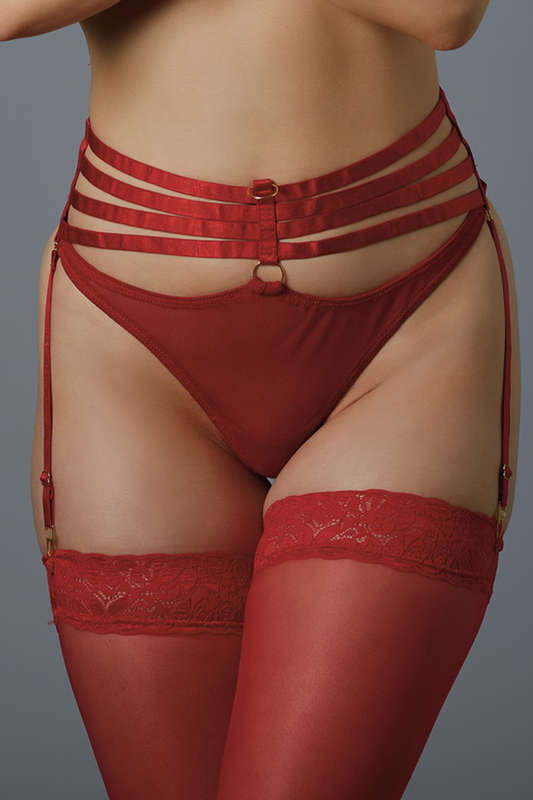 Forever Yours Red Gartered Panty