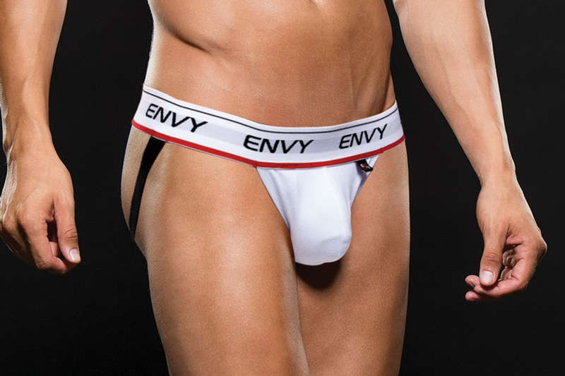 Men's Envy White Low Rise Jock