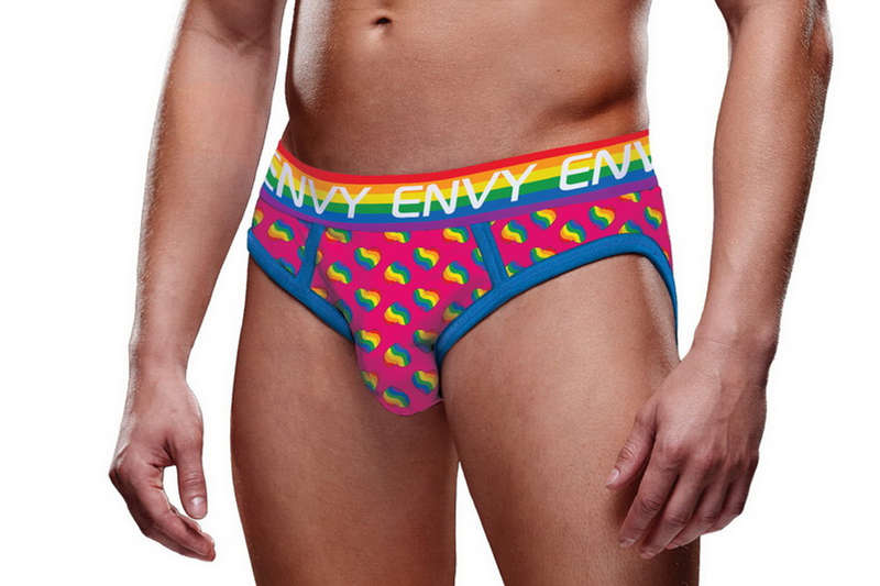Men's Rainbow Hearts Bubble Butt Jock